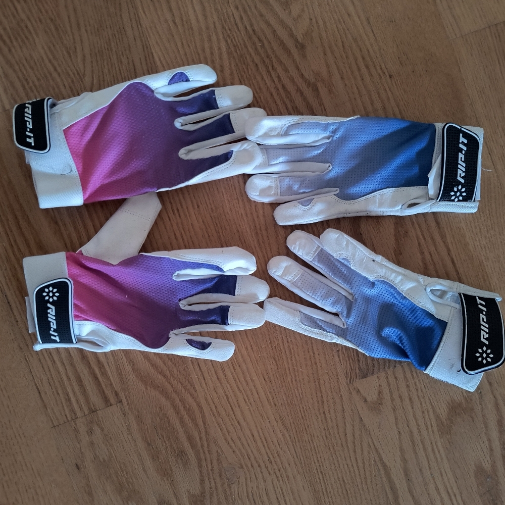 Rip it Youth Large Softball Batting Gloves 2 pairs